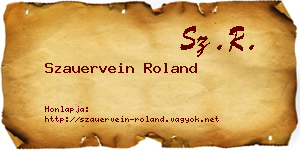 Szauervein Roland névjegykártya