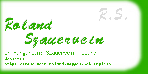 roland szauervein business card